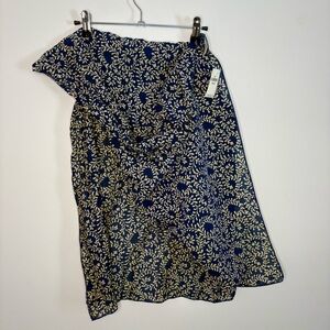 Gap Scarf Floral Navy Blue White NWT 53” X 23” Rectangle
